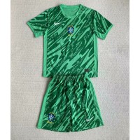 Camisa de time de futebol Brasil Goleiro Replicas 2º Equipamento Infantil Copa America 2024 Manga Curta (+ Calças curtas)
